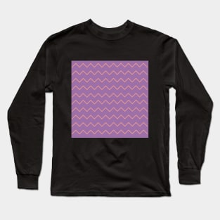 Purple zigzag pattern Long Sleeve T-Shirt